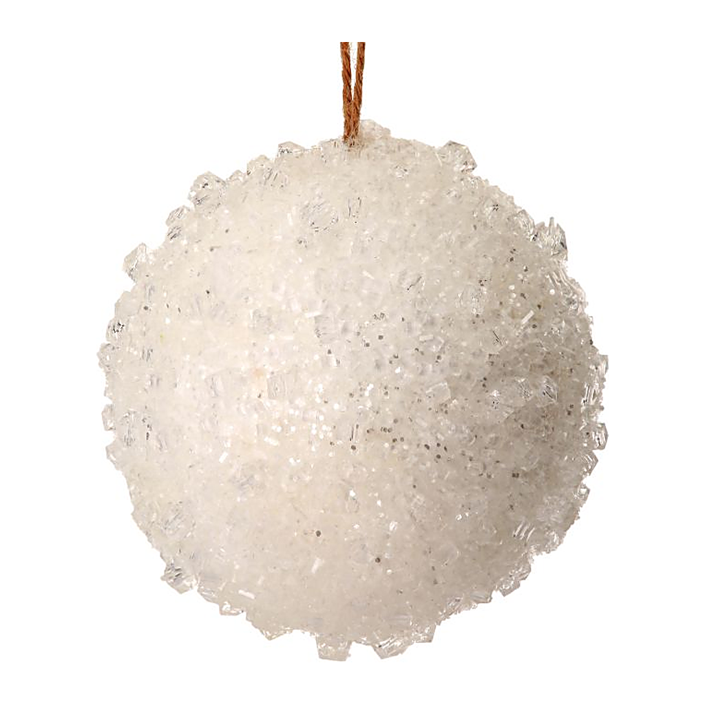 Esfera Navideña Diamond Ice, Blanco, 10 cm